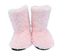 YARNOW Non Slip Thickened Winter Floor Boots for Adults Warm High Tube Dance Shoes with Slip Sole Breathable and Durable Indoor Practice Footwear for Cold Seasons Pink