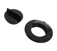 YARNOW Nylon Kayak Drain Plug with Quick Installation and Corrosion Resistant Features, Rubber Seal Included, for Kayaks and Baitwells, Leakproof Boat Scupper Valve in Black