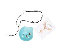 YARNOW Ocarina Musical Instrument Wind Instrument 1 Set Ceramic 6-hole Alto Small Size Easy to Play and Store Green Crack Ocarina Instruction Book Hanging Rope for Beginner