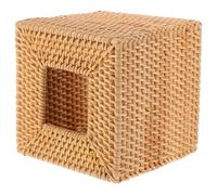 YARNOW Office Tissue Boxes Napkin Storage Cases Square Rattan Vintage Tissue Box Convenient Storage Restaurant and Office Use