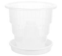 YARNOW Orchid Planter Pot with Tray, Plastic Plant Pot for Orchids and Succulents, Strong Pp Material with Ventilation Holes, Easy to Remove Plants, Suitable for Outdoor Cultivation