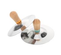 YARNOW Orff Cymbals Finger Cymbals Small Hand for Boys and Girls Boy Girl Musical Instruments Wood Handle Percussion Instrument for Music Education Group Play