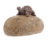 YARNOW Outdoor Resin Key Hider Turtle Shape Garden Stone Secret Compartment for Spare Key Storage