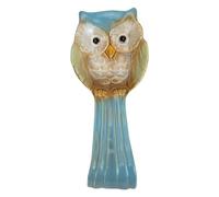 YARNOW Owl Spoon Rest Ceramic Ladle Holder Utensil Rester for Stove Top Kitchen Counter Cooking Utensil and Ladle Rest Holder Dining Table Decoration Blue