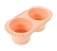 YARNOW Paint Brush Cleaner Cup Beige and Pen Holder Slots with Dual Cleaning Compartments Paint Brush Rinse Cup for Artists Outdoor Sketching and Travel