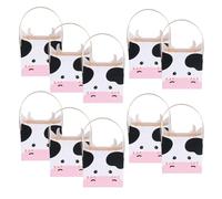 YARNOW Paper Candy Boxes Lightweight and Easy to Carry Cute Cow Shaped 10pcs Cartoon Animal Party Favour Bags for Present Packaging and Picnics