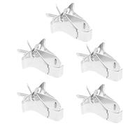 YARNOW Parrot Fruit Feeder 5pcs Silver Sturdy Clips for Cage Feeding Small Birds and Pet Accessories for Convenient Feeding