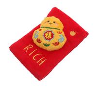 YARNOW Pet Activity Treat Dispenser Dog Puppy Interactive Dog with Curiosity Exploration Easy to Clean Plush and Crinkle Paper Material Shaped like A Lucky Red Packet Festive Design