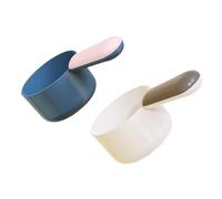 YARNOW Pet Food Scoops Set 2pcs Plastic Dog Cat Feeding Spoons Measuring Spoon Scale