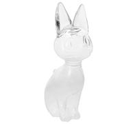 YARNOW Pet Hair Keepsake Jar Glass Cat Shaped Storage Container Hair Memorial Keepsake Box for Cat Whiskers Collection