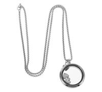 YARNOW Pet Memorial Necklace for Cat Hair and Pet Ashes Stainless Steel Circle Pendant with Keepsake Functionality Resists Wear and Tarnishing