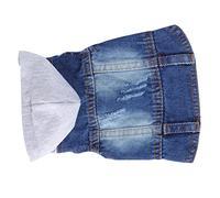 YARNOW Pet Vests Denim Jacket with Knitted Hat Stylish Pet Clothes for Spring Summer and Autumn S for Dogs and Cats Retro Look Easy to Wear
