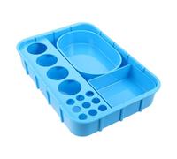 YARNOW Pill Dispenser Tray Medication Organizer Plastic Integrated Segmented Compartment Blue for Rounds and Infusion Rooms Hospital and Professional Clinic