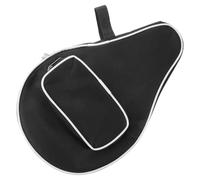 YARNOW Ping Pong Storage Bag: Table Tennis Racket Case - Portable Paddle Carrier with Ball Pocket for School Recreation or Office Black