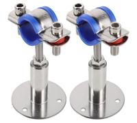 YARNOW Pipe Clamp Bracket for 2pcs Adjustable Stainless Steel and Corrosion Resistant Wall and Ceiling Mount with M8x25 Screws Residential Pipe Installation HVAC