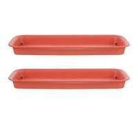 YARNOW Plant Drip Tray Rectangular 2Pcs Plastic Plants Water Catcher Tray Not Easy to Break for Gardening Projects and Home Decoration