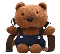 YARNOW Plush Bear Design Crossbody Bag with Strong Durability and Enough Room for Travel and Daily Necessities Adorable Fluffy Shoulder Bag Suitable for Daily and Travel Use Random Color