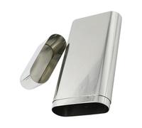 YARNOW Pocket Cigar Case with Metal Case Tube and Small Stainless Steel Box for Maintaining the Wetness the Cigar and Protection Suitable for Boyfriends and Clients Holds