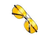 YARNOW Polarized Night Driving Glasses with Uv400 Metal Frame Yellow Lens