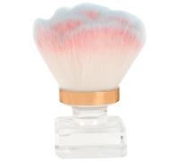 YARNOW Portable Abs Foundation Brush Cosmetic Applicator with Comfortable to Hold Handle for Loose Powder and Nail Art Dust Cleaning, Travel Makeup Brush for On-the-go Use