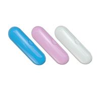 YARNOW Portable Electric Toothbrush Case 3pcs Set, Plastic Toothbrush Protective Box Holder for Travel, Outdoor, and Daily Use Organizer in Blue, Pink, and White