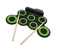 YARNOW Portable Hand Roll-Up Drum Kit USB Folding Electronic Jazz Drum for Kids and Adults Green Silicone Built-in Speakers