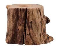 YARNOW Portable LED Display Base with Stump Shape Wooden Table Lamp Base, Creating A Soothing Atmosphere for Office Desk Or Study Room, Featuring Natural and Simple Elegant Design