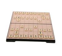 YARNOW Portable Magnetic Japanese Chess Set with Folding Board Secure for Travel Enhances Strategic Thinking and Cognitive Skills Compact Educational Game for Adults