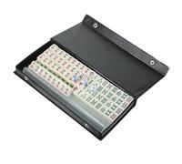 YARNOW Portable Mahjong Set for Mahjong Lovers, Lightweight Abs Material with Complete Accessories, Easy to Carry Mini Travel Mah-jong Game for Home and Bars,