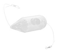 YARNOW Portable Plastic Fishing Bait Trap Cage with Rotating Design for Multifunctional Use White Fishing Bait Cage