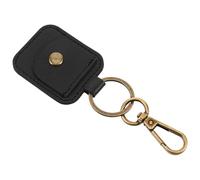YARNOW Portable Pu Mini Coin Purse Keychain with Sl nd Modern Design, Stylish Black Coin Pouch with Snap Closure, Travel Accessory for Organising Change and Keys