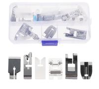 YARNOW Portable Sewing Machine Presser Foot Kit Made of Zinc Alloy and Plastic, Easy to Use Multi-function Sewing Foot for Quilting Crafts and Embroidery