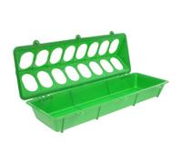 YARNOW Portable Spill Proof Plastic Poultry Feed Tray for Chickens and Parrots Outdoor Use Small Chicken Feeder for Pigeon Owners Green Poultry Feeding Dish