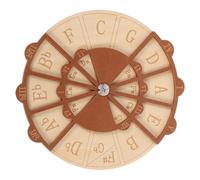 YARNOW Portable Wooden Circle of Fifths Wheel Guitar Chord Assister Melody Tool for Beginners and Adults Compact Music Theory Aid for Quick Chord Mastery and Scale Practice