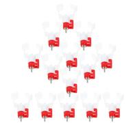 YARNOW Poultry Water Nipples Ball Bearing 20Pcs 6-Point Clip-On Chicken Quail Hen Water Feeder for Coop and Farm Use