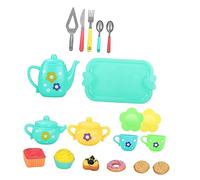 YARNOW Pretend Tea Set with Realistic Teapot and Teacup Play Set Safe Smooth Simulation Kitchenware for Boys and Creative Role Play Birthday and Childrens Day