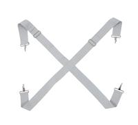 YARNOW Professional 5cm Wide Double Shoulder Drum Strap Metal Hooks, Grey Percussion Instrument Belt for Marching Drums and African Djembe Players