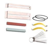 YARNOW Professional Guitar Luthier Kit 9pcs Tool Set for Fretboard Guards String Spreaders Grindstones