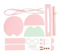 YARNOW PU Bag Knitting Kit DIY Crossbody Bag Craft Supplies Sewing Material for Handmade Cute Bear Design Learn Bundle