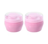 YARNOW Puff for Even Distribution round Shape with Pp Plastic Handle 2 Sets Gentle to Skin Fluff Material for Newborns after Use
