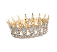 YARNOW Queen Crown Rhinestone Tiara Vintage Style Princess Headband for Weddings Parties and Events Dazzling Teardrop Rhinestones Hair Accessory for Bridal and Theatrical