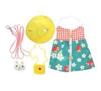 YARNOW Rabbit Harness Vest 2-4 Catty Polyester Fashionable Cool Outdoor Walking Time Control Bunny Pulling Rope for Rabbits Random Color
