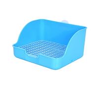 YARNOW Rabbit Litter Box Rectangular Plastic Potty Trainer with Filtering Base for Rabbit and Hamster, Easy to Clean Pet Toilet Suitable for Gardens and Parks
