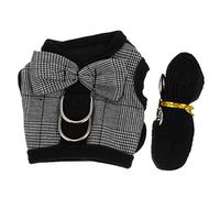YARNOW Rabbit Suit Bow Vest Harness Comfortable Fit for Hamster Small Pet Leash Included