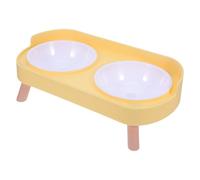 YARNOW Raised Pet Feeding Dish Plastic Dog Bowl Spill Resistant Ergonomic Abs Bowl for Indoor Pet Feeding Stations Suitable for Cats and Kittens