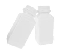 YARNOW Reagent Bottles 1L Square Set of 2 Wide Mouth Plastic Containers for Laboratory Chemical Storage and Sample Collection