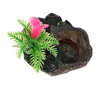 YARNOW Real Rock Resin Reptile Food Bowl Reptile Water Dish for Turtle Gecko Accessories Turtle Tank Decor