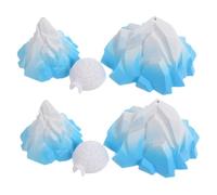 YARNOW Realistic Arctic Scene Models Miniature Iceberg Sculpture Set Made of Pvc and Foam 6pcs Versatile Decoration with Unique Arctic Theme for Home Decoration and Tabletop Display