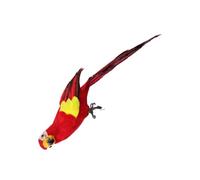 YARNOW Realistic Artificial Parrot Decorative Statue Made of Foam with Red Colour and Fine Workmanship, Bird Model Ornament for Living Room Or beside The Bed Home Décor Accent