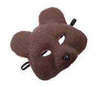 YARNOW Realistic Brown Bear Costume Mask Plush Animal Headgear for Halloween Cosplay Masquerade Party Lightweight Soft and Comfortable Adult Accessory